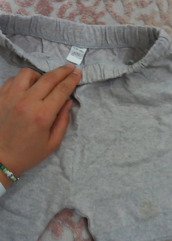 erkek çocuk Gri Mini Pamuklu Şort - Görsel 4