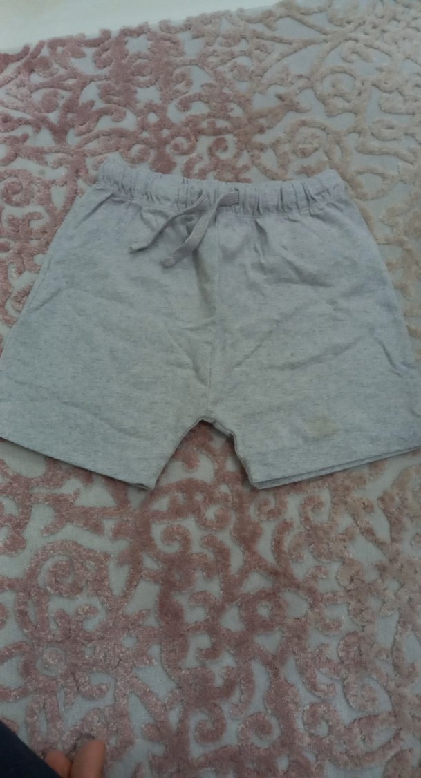 erkek çocuk Gri Mini Pamuklu Şort - Görsel 2