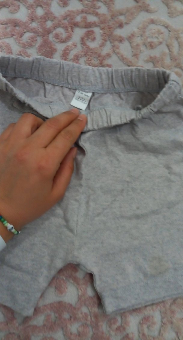 erkek çocuk Gri Mini Pamuklu Şort - Görsel 4