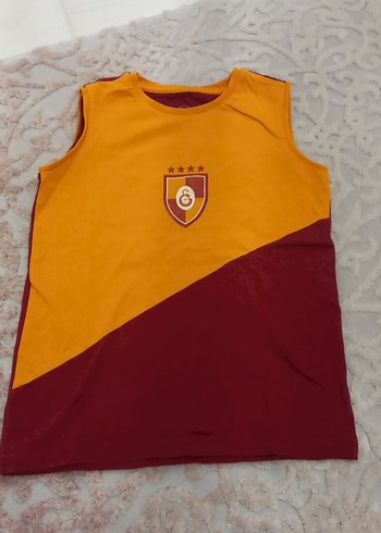 Galatasaray sarı kırmızı Erkek Kolsuz Spor Tişört - Görsel 2