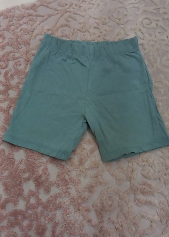 Yeşil Rahat Kesim Kız Şortu - Görsel 2