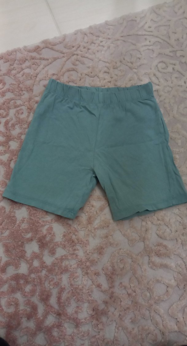 Yeşil Rahat Kesim Kız Şortu - Görsel 2