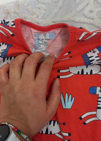 erkek veya kız Çocuk Kısa Kollu Renkli Zebra Desenli Pijama - Görsel 4