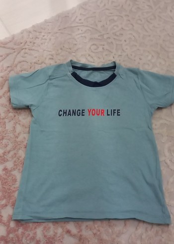 Erkek yeşil Kısa Kollu Baskılı Tişört - Görsel 2