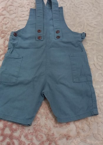 Erkek Çocuk Düğmeli Kot Şort Tulum - Görsel 3