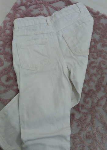 Beyaz Erkek Çocuk Pamuk Pantolon - Görsel 3