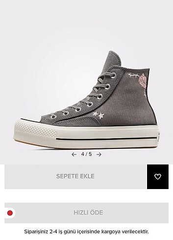 38 Beden gri Renk ORIJINAL CONVERSE