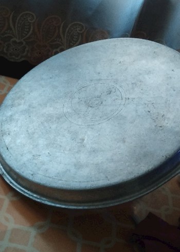 nakışlı alüminyum büyük 55 senelik kırık ezik yok hafif kararma - Görsel 5