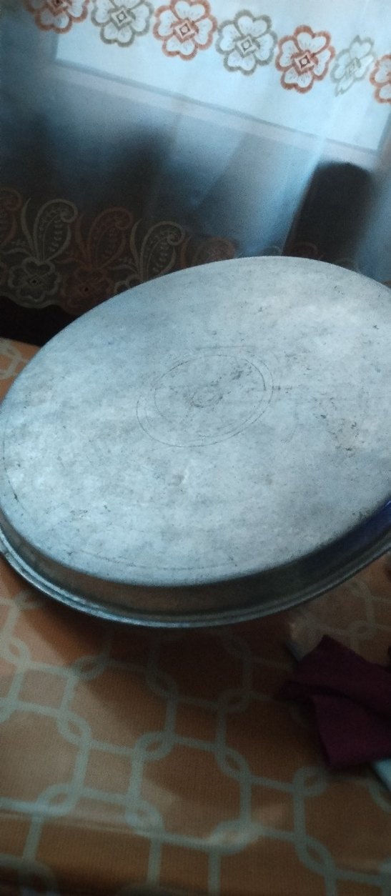 nakışlı alüminyum büyük 55 senelik kırık ezik yok hafif kararma - Görsel 5