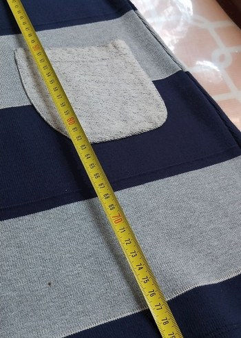 Gri Çizgili Kadın Triko tunik elbise yeni hiç bir kusuru yok - Görsel 2