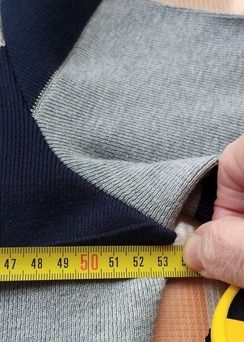 Gri Çizgili Kadın Triko tunik elbise yeni hiç bir kusuru yok - Görsel 3