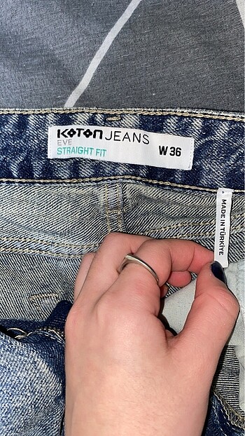 36 Beden mavi Renk Koton jeans