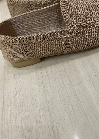 Kadın Bej Hasır Dolgu Topuk Espadril - Görsel 4