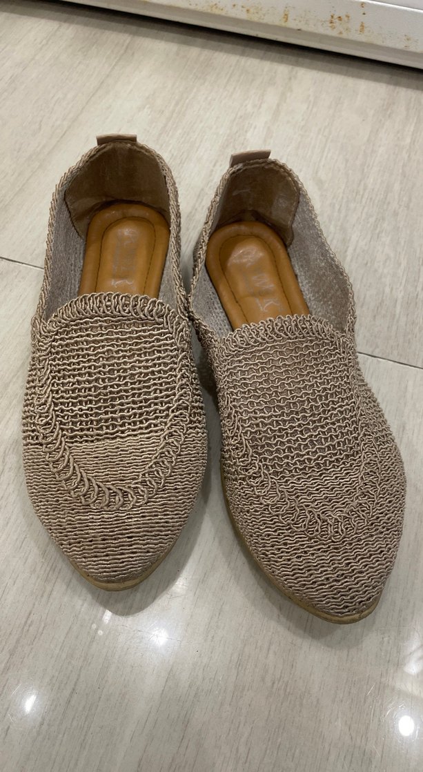 Kadın Bej Hasır Dolgu Topuk Espadril - Görsel 2