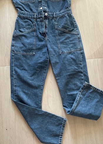 Diğer Kadın Koyu Mavi Denim Tulum