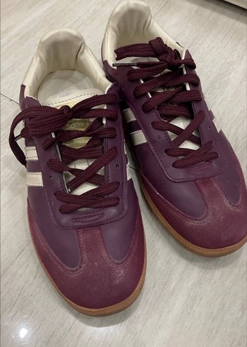 Bordo Bağcıklı Kadın Spor Ayakkabısı