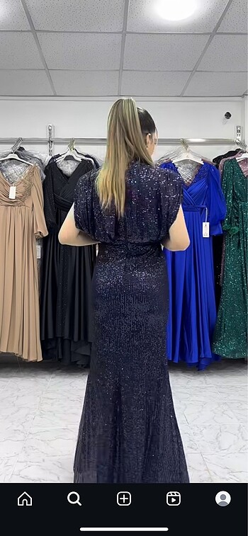 Zara Sıfır Kol Payet Abiye