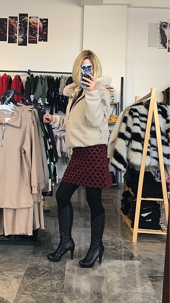 Diğer Kapüşonlu Peluş Mont