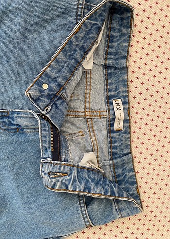 40 Beden Kadın Mavi Bol Kesim Streetwear Jean