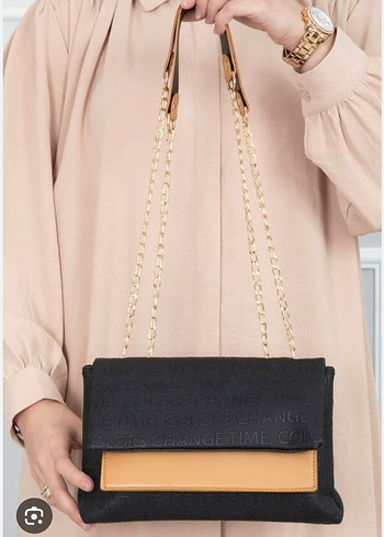 Zincir Detaylı Kahverengi Deri Kadın Çanta - Görsel 7