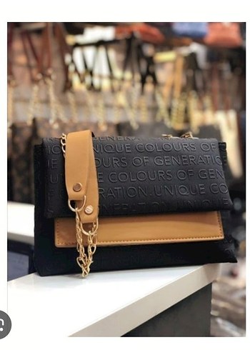 Zincir Detaylı Kahverengi Deri Kadın Çanta - Görsel 6