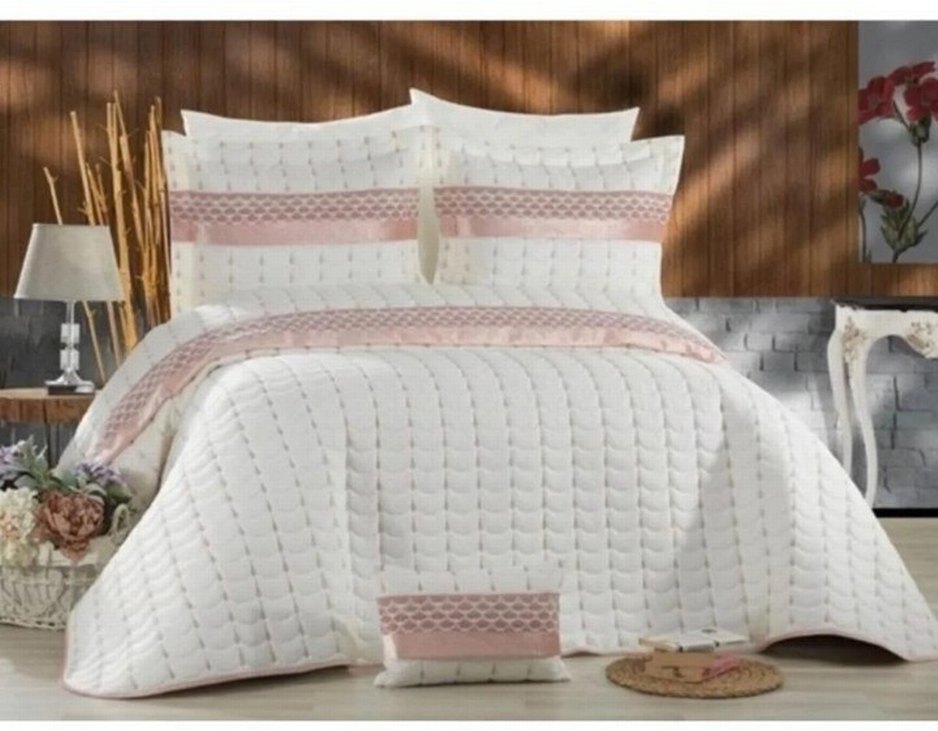 İşlemeli Beyaz Nevresim Takımı 3 kere tek kullandım - Görsel 3