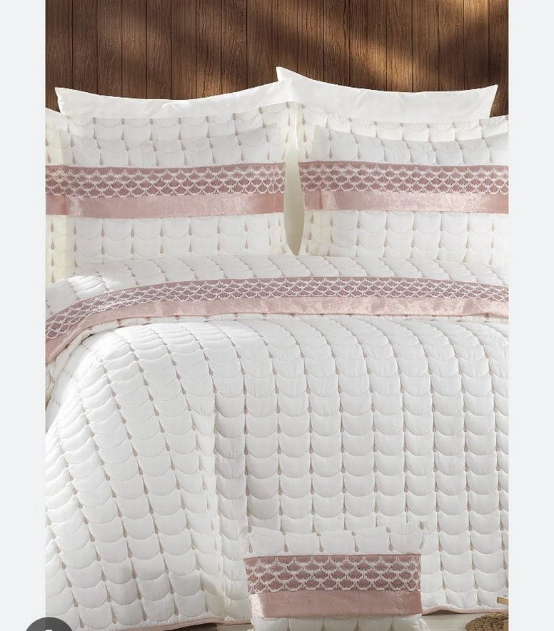 İşlemeli Beyaz Nevresim Takımı 3 kere tek kullandım - Görsel 2