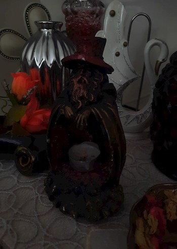 Bordo Şapkalı Figürin Mumluk - Görsel 2