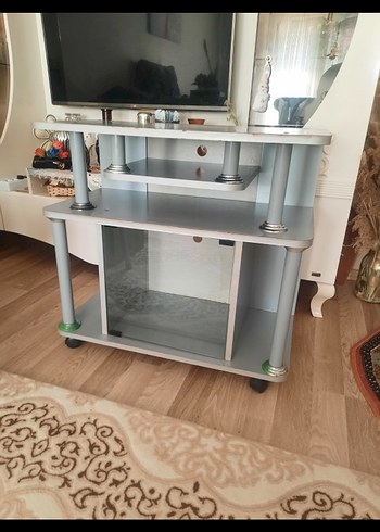 gri televizyon sehpası mobilya - Görsel 2