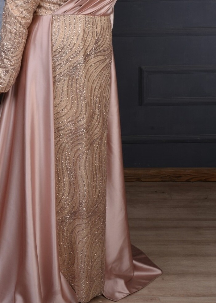 Kuyruklu tesettür abiye - Görsel 3