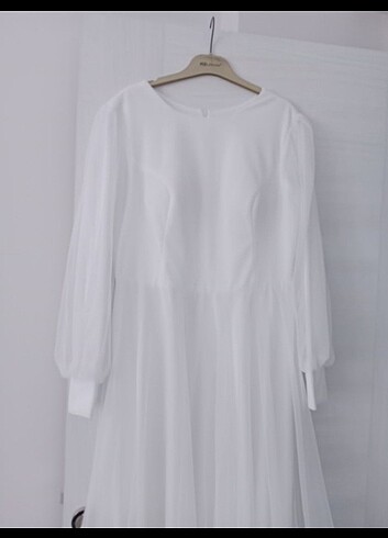 Ekru renk nikah elbisesi - Görsel 6