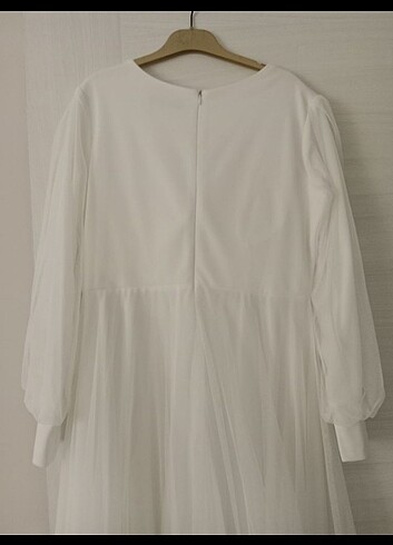 Ekru renk nikah elbisesi - Görsel 7