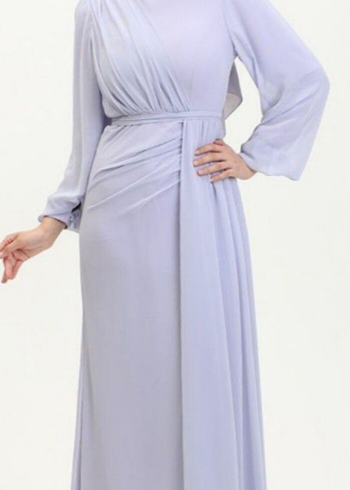 Tesettür uzun abiye  - Görsel 2