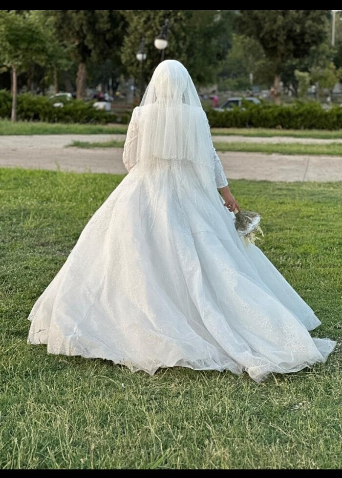 Tesettür prenses model gelinlik - Görsel 5