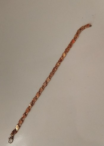 Uzun Parlak Altın Görünümlü Zincir bileklik - Görsel 3