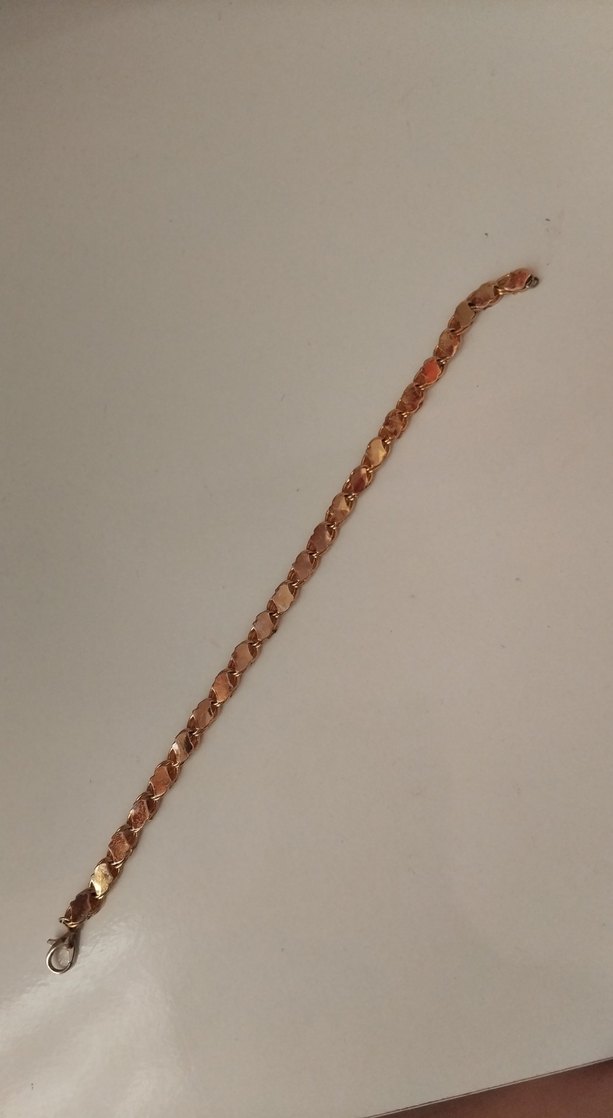 Uzun Parlak Altın Görünümlü Zincir bileklik - Görsel 3