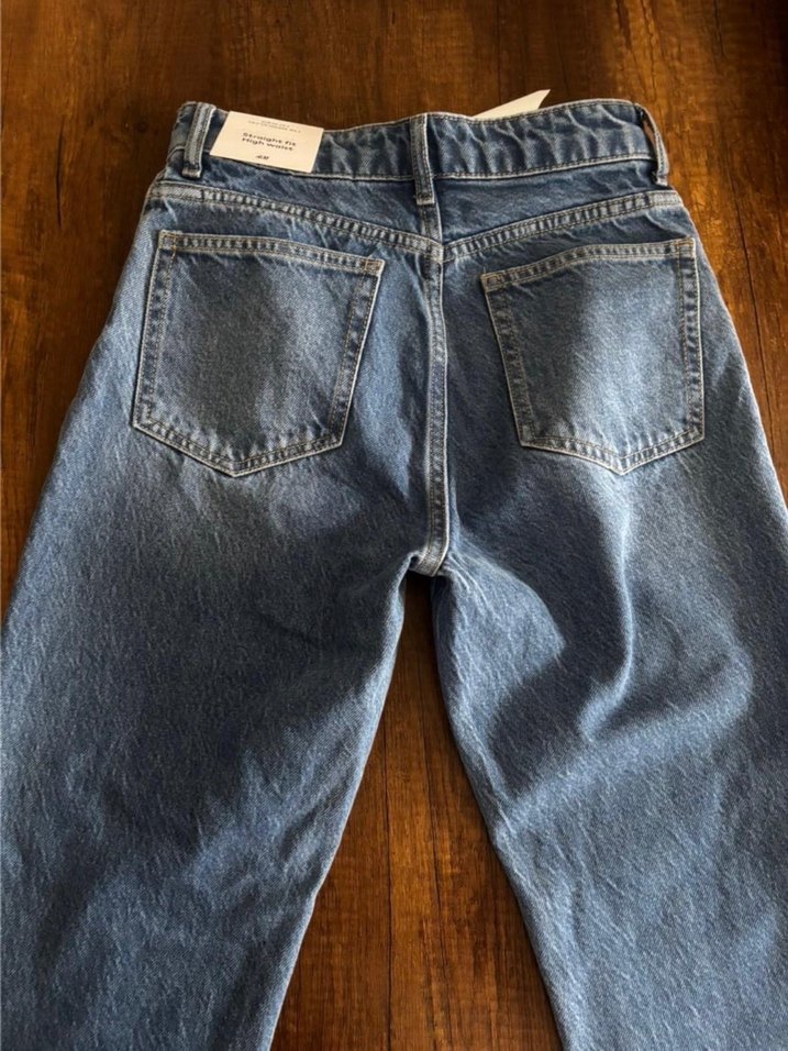 H&M straight fit jean etiketli - Görsel 3