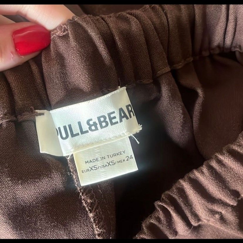 pull&bear keten karışımlı pantolon - Görsel 4