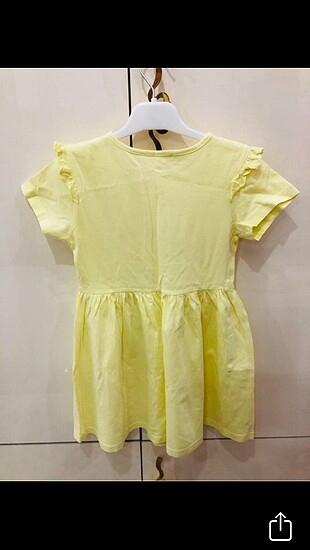 6 Yaş Beden sarı Renk Koton iki elbise