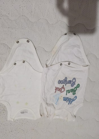 Beyaz Baskılı Pamuklu Kolsuz Bebek Body - Görsel 4