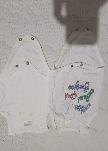 Beyaz Baskılı Pamuklu Kolsuz Bebek Body - Görsel 6