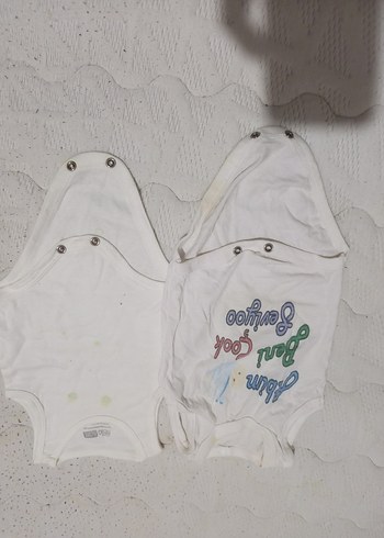 Beyaz Baskılı Pamuklu Kolsuz Bebek Body - Görsel 5