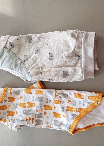 Renkli Baskılı Bebek bebek kıyafet 6 9Ay - Görsel 7