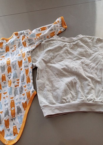 Renkli Baskılı Bebek bebek kıyafet 6 9Ay - Görsel 4