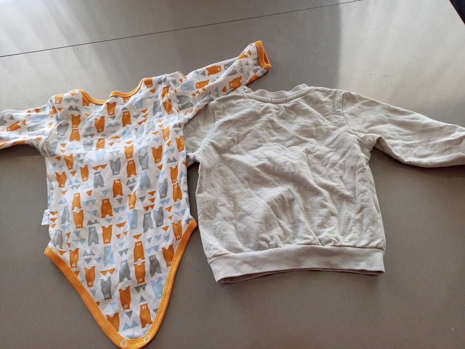 Renkli Baskılı Bebek bebek kıyafet 6 9Ay - Görsel 3