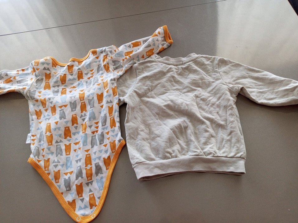 Renkli Baskılı Bebek bebek kıyafet 6 9Ay - Görsel 4