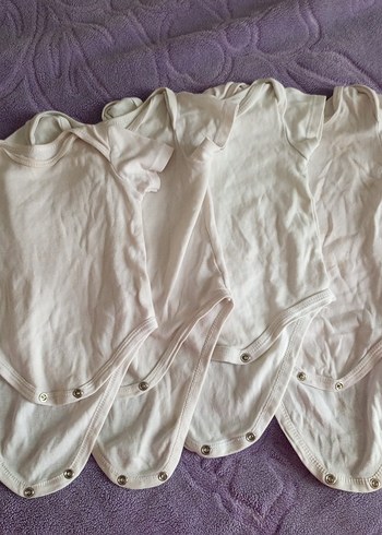 Bebek Beyaz Kolsuz Çıtçıtlı Body - Görsel 3