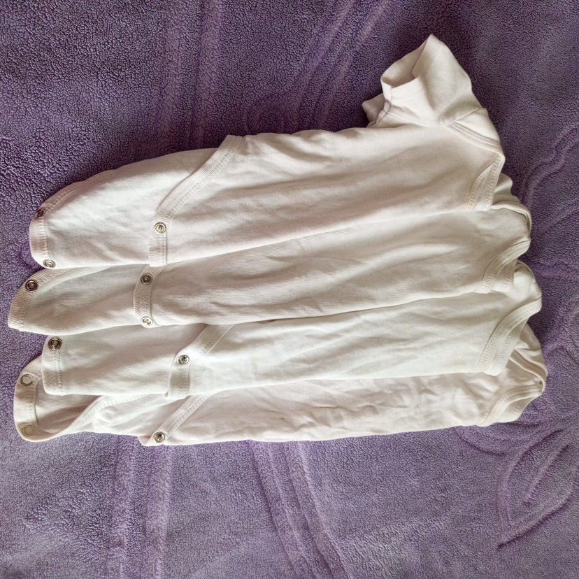 Bebek Beyaz Kolsuz Çıtçıtlı Body - Görsel 5