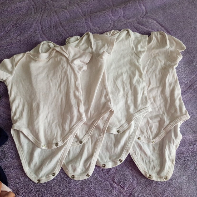 Bebek Beyaz Kolsuz Çıtçıtlı Body - Görsel 3