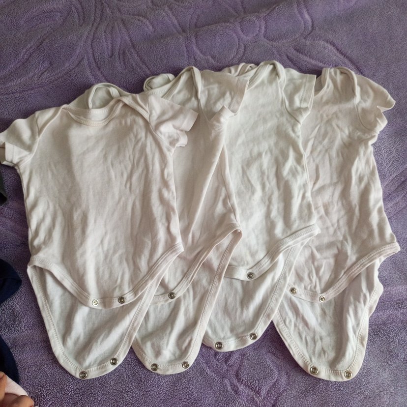 Bebek Beyaz Kolsuz Çıtçıtlı Body - Görsel 2